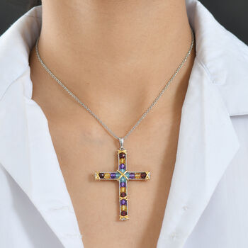 EverTrue AA Multi-Edelstein Anh&auml;nger mit 50cm Kette - 5,34 ct.