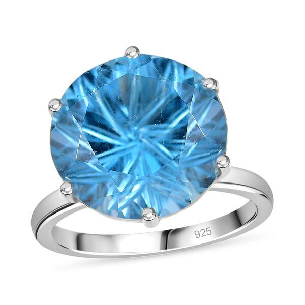Himmelblauer Topas Ring - 11,87 ct. image number 3
