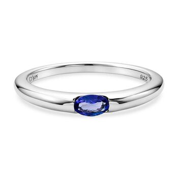 D'Joy AA Tansanit Ring 925 Silber rhodiniert (Gr&ouml;&szlig;e 18.00) ca. 0,23 ct