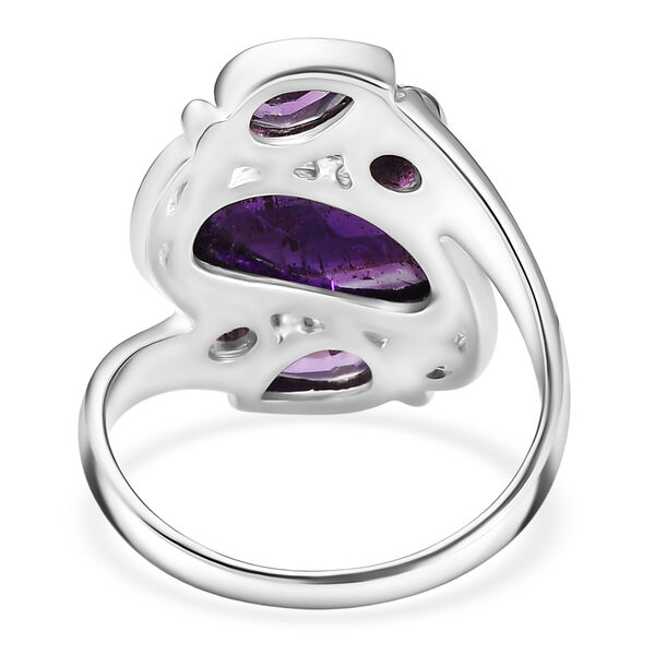 Sajen Silber - Afrikanischer Amethyst Ring 925 Silber rhodiniert (Gr&ouml;&szlig;e 19.00) ca. 3.98 ct image number 4