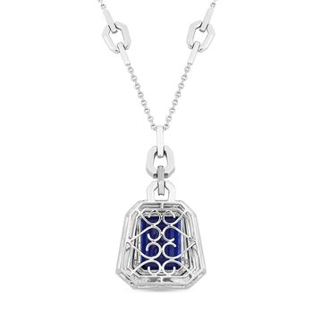 Chairman's Vault Collection - zertifiziert und gepr&uuml;ft RHAPSODY AAAA Tansanit und VS-EF Diamant 45cm Halskette in 950 Platin - 26,06 ct.