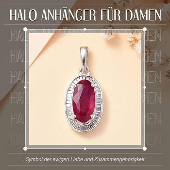 Afrikanischer Rubin und Diamant-Anh&auml;nger - 3,81 ct.