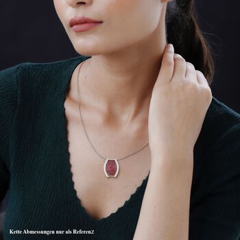 Roter Granat und Zirkon-Anh&auml;nger - 4,67 ct.