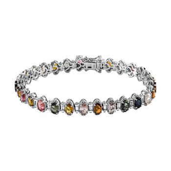 Mehrfarbiges Turmalin und Zirkon-Armband, 20 cm - 13,95 ct.