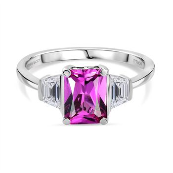 LUXURIANT AAA Labor Rosa Saphir und Labor Diamant Ring in 585 Gold - 2,26 ct.