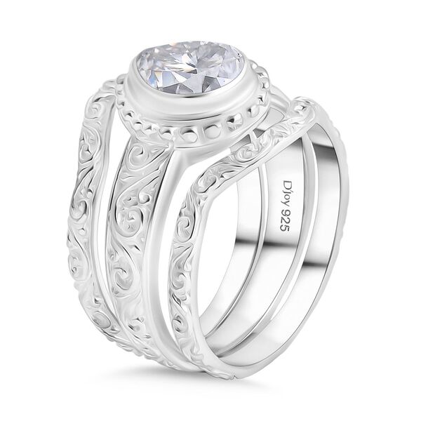 D'Joy Royal Bali Tropfenschliff Moissanit Ringe und Anh&auml;nger in 925 Silber image number 2