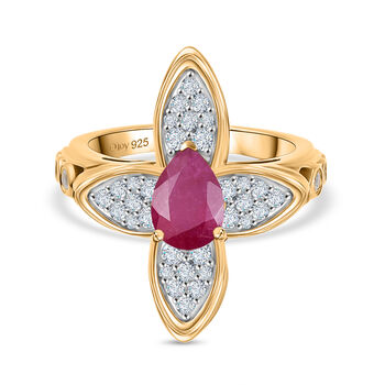 D'Joy Afrikanischer Rubin und Zirkon Ring - 2,40 ct.