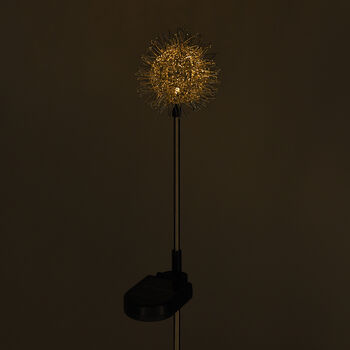 LIVMORE Solarleuchte, Pusteblumen Design, warmwei&szlig;, mit Solarpanel, 10x72cm, Schwarz