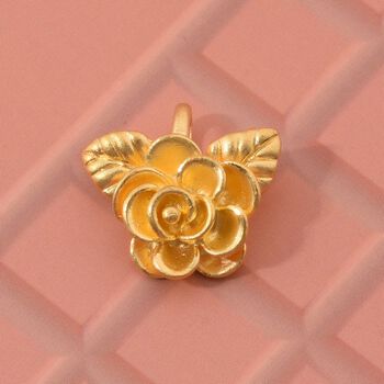 Rosen-Anh&auml;nger in 999 Gold