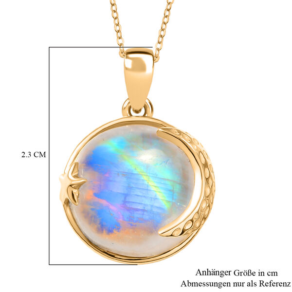D'Joy AA Regenbogen Mondstein Ring und Anh&auml;nger mit 50cm Kette image number 6