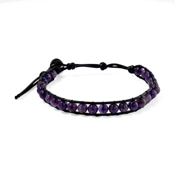Flexibles afrikanisches Amethyst Armband - 35 ct.