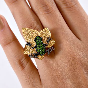 GP Trionfo Kollektion- Nat&uuml;rlicher Chromdiopsid, Citrin und blauer Saphir Ring/ Anh&auml;nger - 1,15 ct.