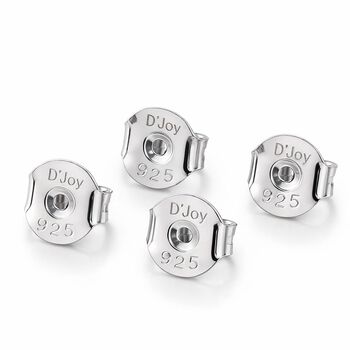 D'Joy 2er-Set - Steckverschl&uuml;sse, 925 Silber platiniert