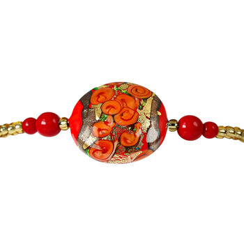 IL MURANO DI FRANCESCA- rotes MILLEROSE WRAP 19cm Armband