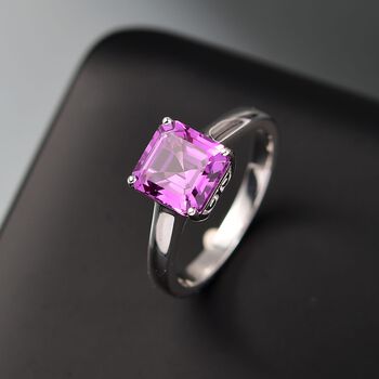 AAA Lab Grown Farbwechsel-Saphir Ring 417 Gold (Gr&ouml;&szlig;e 16.50) ca. 2.50 ct