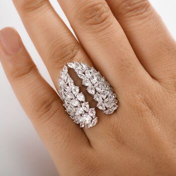 GP Amore Kollektion - Wei&szlig;er Zirkon und blauer Saphir Ring - 7,44 ct.