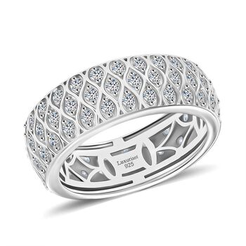 LUXURIANT SGL zertifizierter SI-GH Labor Diamant Ring, 925 Silber rhodiniert - 1 ct.