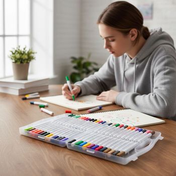 LIVMORE Acryl Marker 48er-Set, Multicolor mit Aufbewahrungsbox