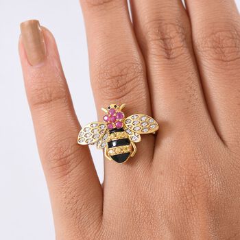 GP Trionfo Kollektion- Gelber, rosa, blauer Saphir und Zirkon Ring - 0,68 ct.