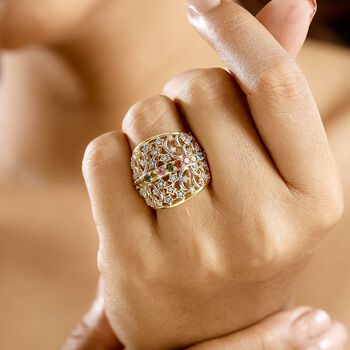 GP Celestial Kollektion- AA Multi-Turmalin, Zirkon und Kanchanaburi blauer Saphir Ring  - 1,27 ct.