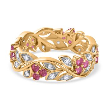 ALLORO AA afrikanischer Rubin und Zirkon-Ring - 1,31 ct.