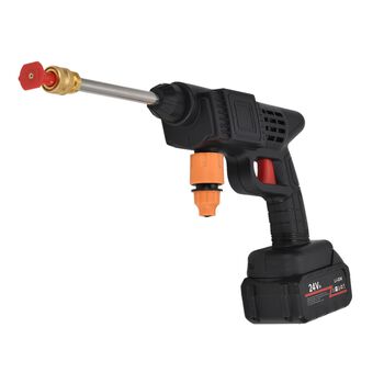 Hochdruckreiniger Akku-Wasserpistole f&uuml;r Auto, Garten und Haushalt, kabellos, 22  Bar, 30&times;12&times;28 cm, Schwarz