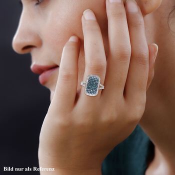 Blauer und wei&szlig;er Diamant-Ring - 1 ct.
