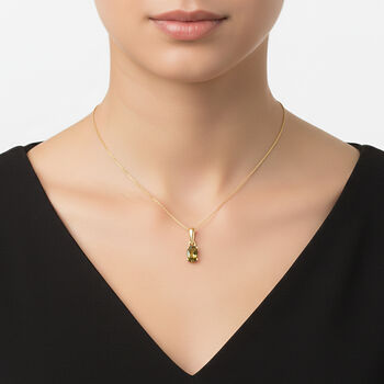 D'Joy nat&uuml;rlicher goldener Tansanit Anh&auml;nger - 0,48 ct.