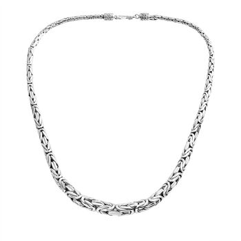 D'Joy Royal Bali - abgestufte Borobudur Halskette in 925 Silber, 50 cm