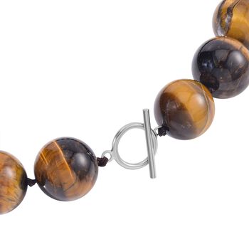 19-21 mm gelbe Tigerauge-Halskette, 50 cm - 1250 ct.