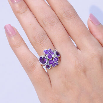 GP Trionfo Kollektion- AA afrikanischer Amethyst, Zirkon und blauer Saphir Ring - 1,86 ct.
