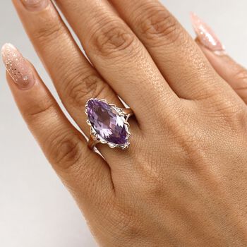 AA Rose De France Amethyst Ring - 7,64 ct.