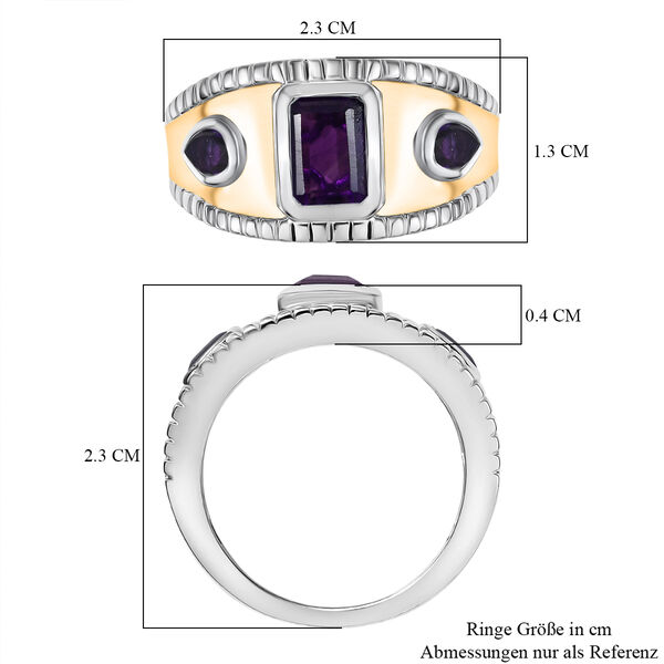 Afrikanischer Amethyst Ring Messing (Gr&ouml;&szlig;e 18.00) ca. 1,29 ct image number 7