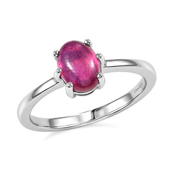 D'Joy Afrikanischer Rubin (Fissure gef&uuml;llt) Ring 925 Silber rhodiniert (Gr&ouml;&szlig;e 18.00) ca. 2,27 ct