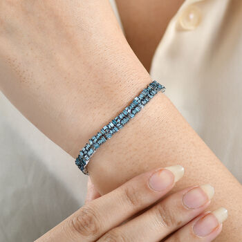 LUXURIANT SGL zertifiziertes SI Labor blaues Diamant 19cm Armband - 5 ct.