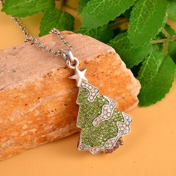 Mehrfarbiger Kristall-Anh&auml;nger mit 50+5cm Kette - 2,80 ct.