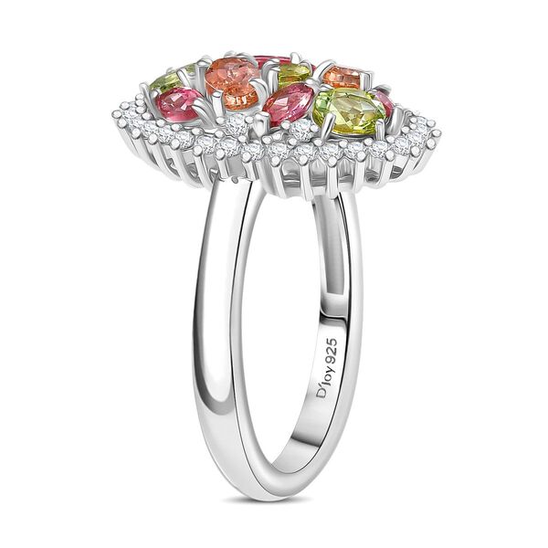 D'Joy AAA Multi-Calabar-Turmalin und Zirkon Ring und Anh&auml;nger mit 50 Kette image number 4