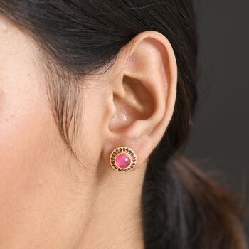 D'Joy Maulbeer Mondstein und Orissa Rose Granat Ohrringe - 2,65 ct.