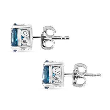 D'Joy London Blau Topas Ohrringe 925 Silber rhodiniert ca. 1,88 ct.