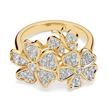 LUXURIANT SI-GH Labor Diamant floraler Ring - 1 ct.