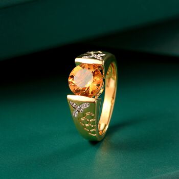 GP Trionfo Kollektion - AA Serra Gaucha Citrin, Zirkon und Kanchanaburi blauer Saphir Ring - 1,87 ct.
