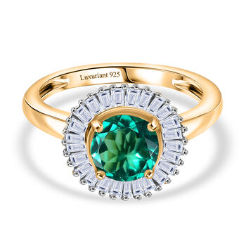 LUXURIANT AAA Labor kolumbianischer Smaragd und Labor Diamant Ring - 1,54 ct.
