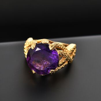 Afrikanischer Amethyst Ring Messing (Gr&ouml;&szlig;e 18.00) ca. 9,76 ct