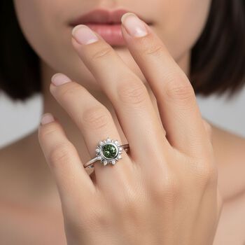 D'Joy Paraiba Moissanit und Moissanit Ring - 0,49 ct.