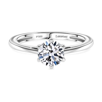 LUXURIANT IGI zertifizierter VS-EF Labor Diamant Ring in 950 Platin - 1 ct.