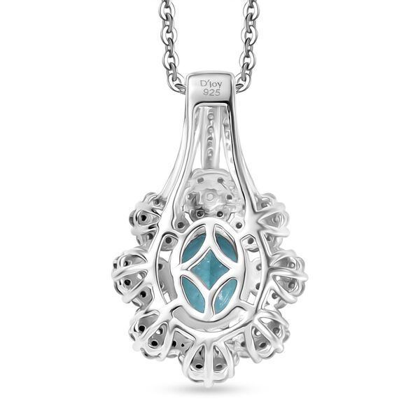 D'Joy AAA Betroka blauer Apatit und Moissanit Ring und Anh&auml;nger mit 50cm Kette image number 4