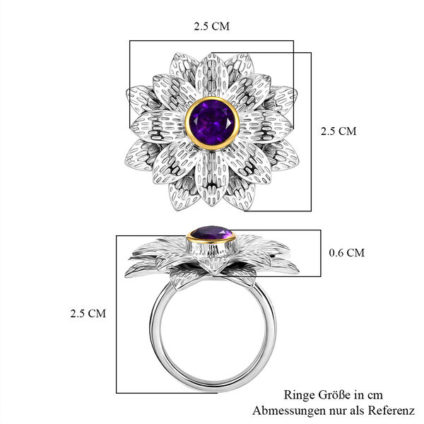 EverTrue afrikanischer Amethyst zweifarbiger Ring - 0,77 ct. image number 7