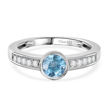 D'Joy blauer und wei&szlig;er Zirkon Ring - 1,30 ct.