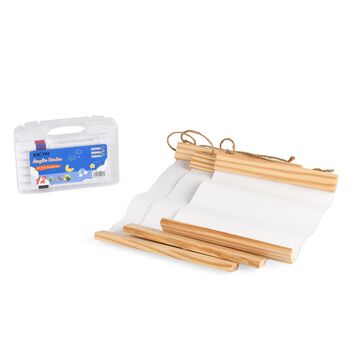 4er-Set Malset mit Acrylmarkern und Aufbewahrungsbox, 18x24cm, 20x25cm und 20x30cm