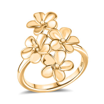Frangipani Ring in 585 Gold
